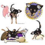 Chihuahua clip art at Illustration Alley.