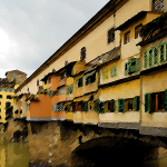 Photograph of bridge with photo filter applied.